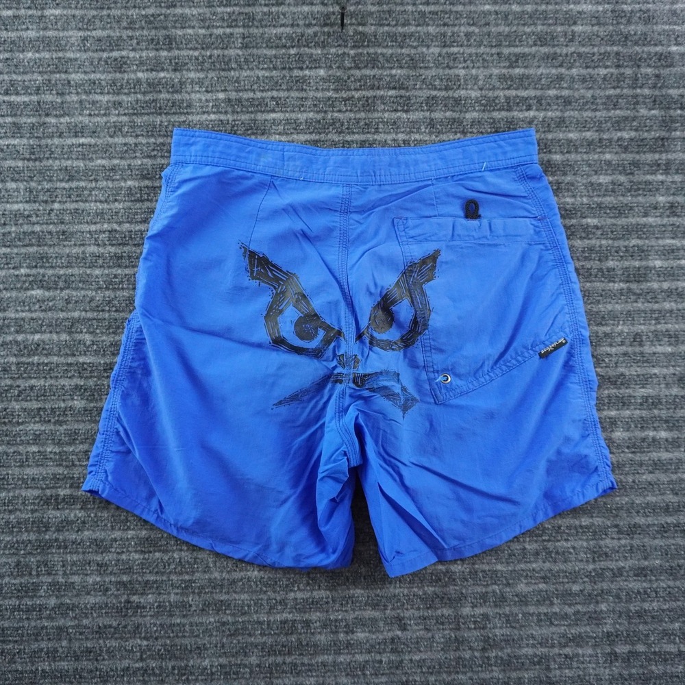 Life's A Beach Board Shorts Mens 30 Blue Vintage 80s Bad Boy Club Rare